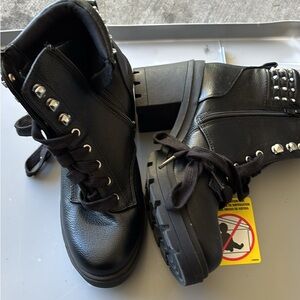 Black Studded Ankle Boots